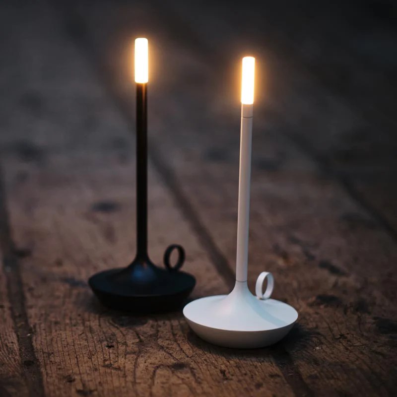 LED Cylinder Table Lamp - Aluminium - Modern Style - Rechargeable - Image 4