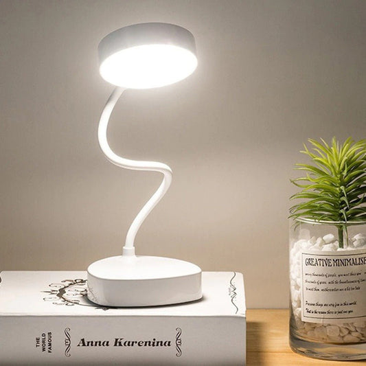 LED Desk Lamp - Adjustable Brightness - White - Modern Task Lighting - Image 1