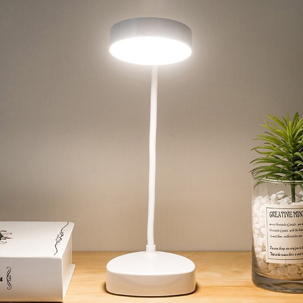 LED Desk Lamp - Adjustable Brightness - White - Modern Task Lighting - Image 2