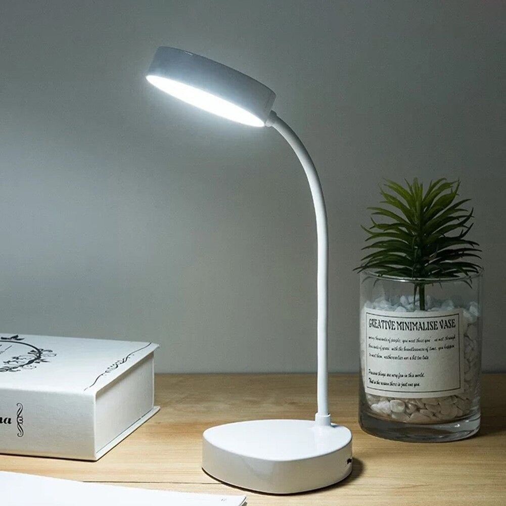 LED Desk Lamp - Adjustable Brightness - White - Modern Task Lighting - Image 4