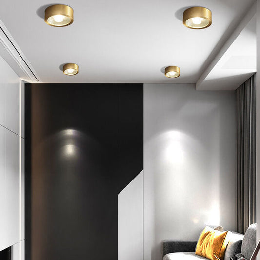 LED Flush Mount Light - All Copper - Modern Style Ceiling Fixture - Image 1