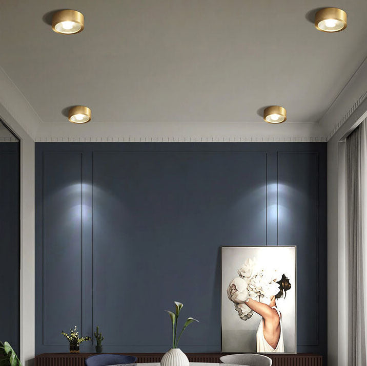 LED Flush Mount Light - All Copper - Modern Style Ceiling Fixture - Image 5