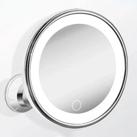 LED Lighted 10X Magnifying Makeup Mirror with Suction Cup and 360° Swivel