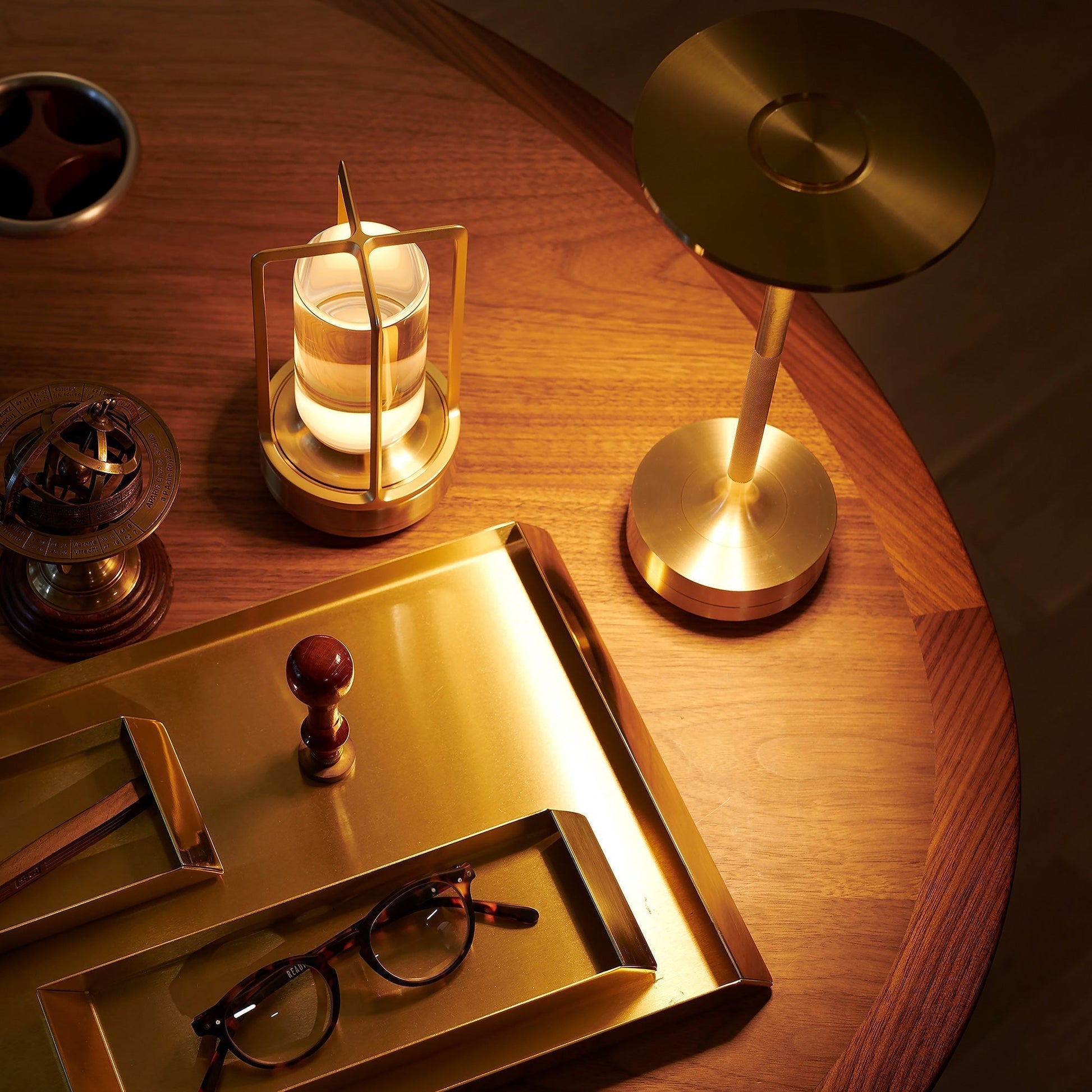 LED Rechargeable Table Lamp - Aluminum Alloy - Modern Style - Wireless Accent Light - Image 3