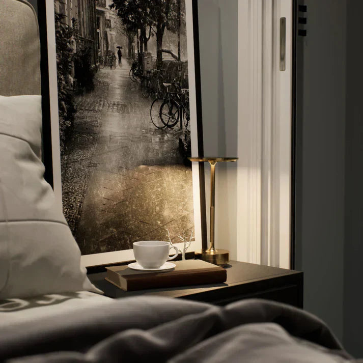 LED Rechargeable Table Lamp - Aluminum Alloy - Modern Style - Wireless Accent Light - Image 4