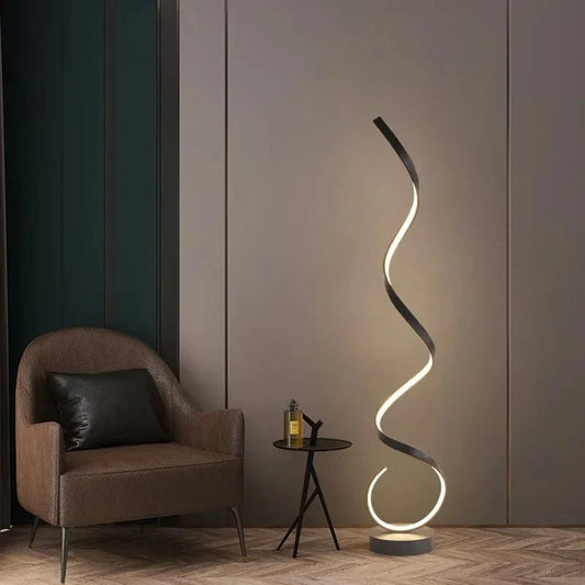 LED Spiral Floor Lamp - Dimmable - Modern Design - Ambient Lighting - Image 1
