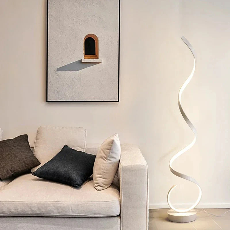 LED Spiral Floor Lamp - Dimmable - Modern Design - Ambient Lighting - Image 2