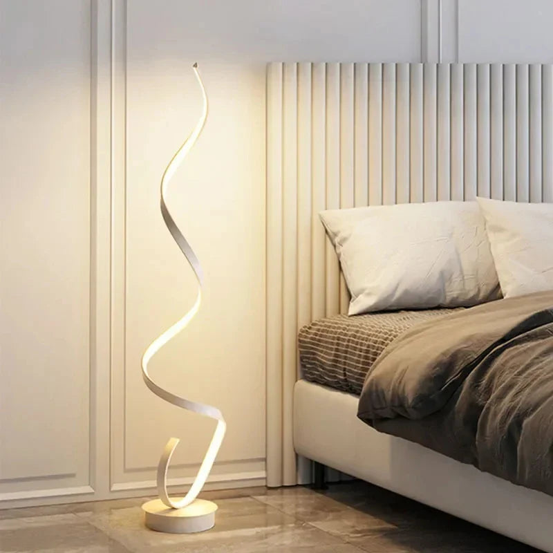 LED Spiral Floor Lamp - Dimmable - Modern Design - Ambient Lighting - Image 3