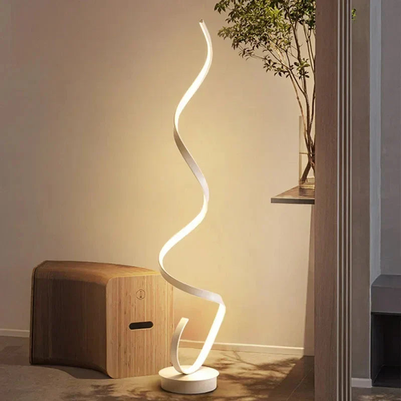 LED Spiral Floor Lamp - Dimmable - Modern Design - Ambient Lighting - Image 4