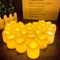 LED Tea Lights Set - Battery Operated Candles - Flickering Flameless - Decorative Lighting