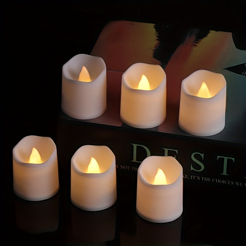 LED Tea Lights Set - Battery Operated Candles - Flickering Flameless - Decorative Lighting - Image 2