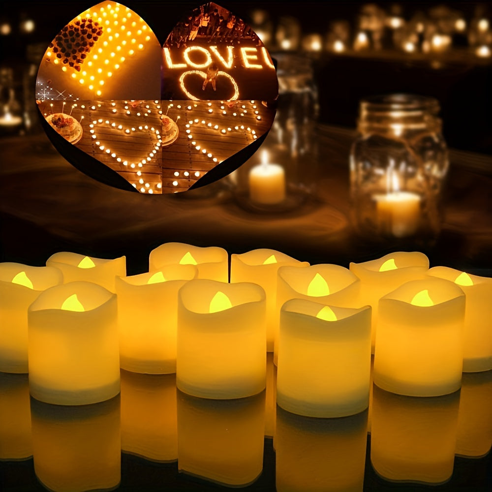 LED Tea Lights Set - Battery Operated Candles - Flickering Flameless - Decorative Lighting - Image 3