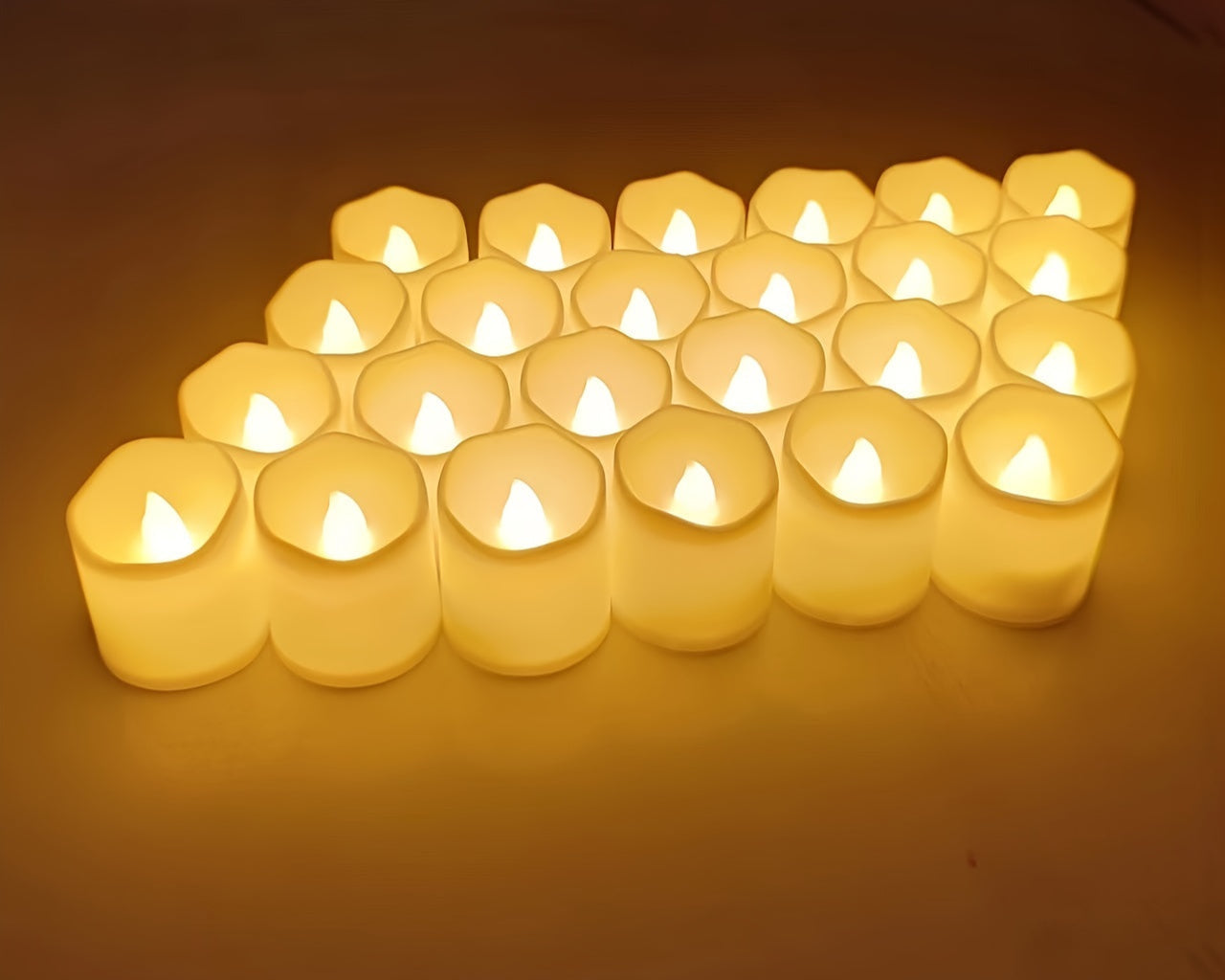 LED Tea Lights Set - Battery Operated Candles - Flickering Flameless - Decorative Lighting - Image 4