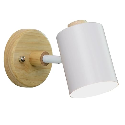 LED Wall Sconce - Wood and Iron - Modern Minimalist Cylinder Wall Light - Image 6