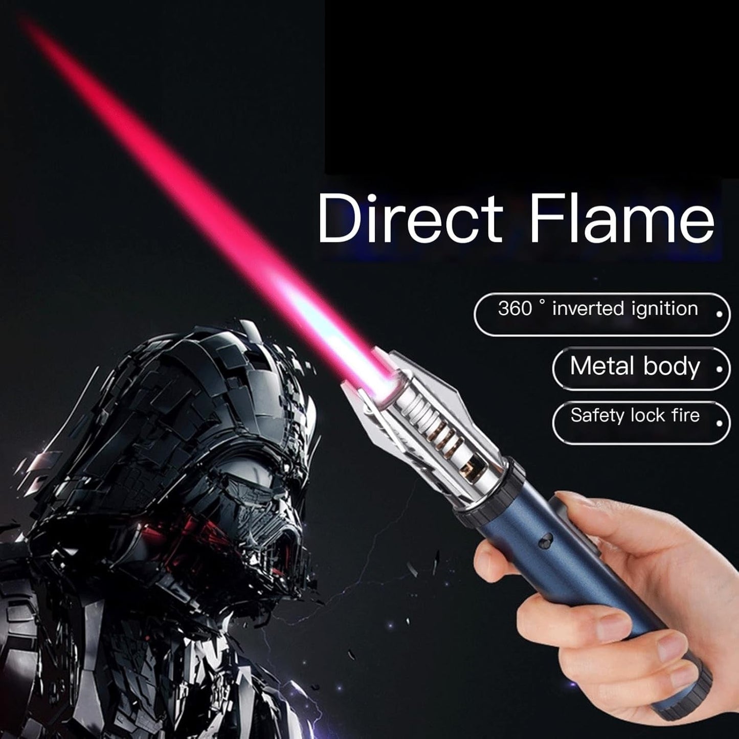 LightsaberFlame: Portable Lightsaber Windproof Flame Torch Lighter