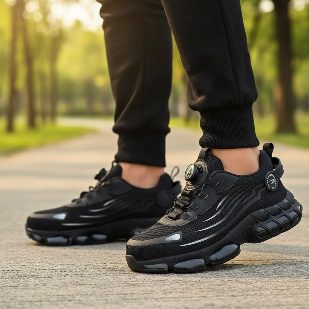 Lightweight Breathable Mesh Slip-Resistant Steel Toe Athletic Sneakers