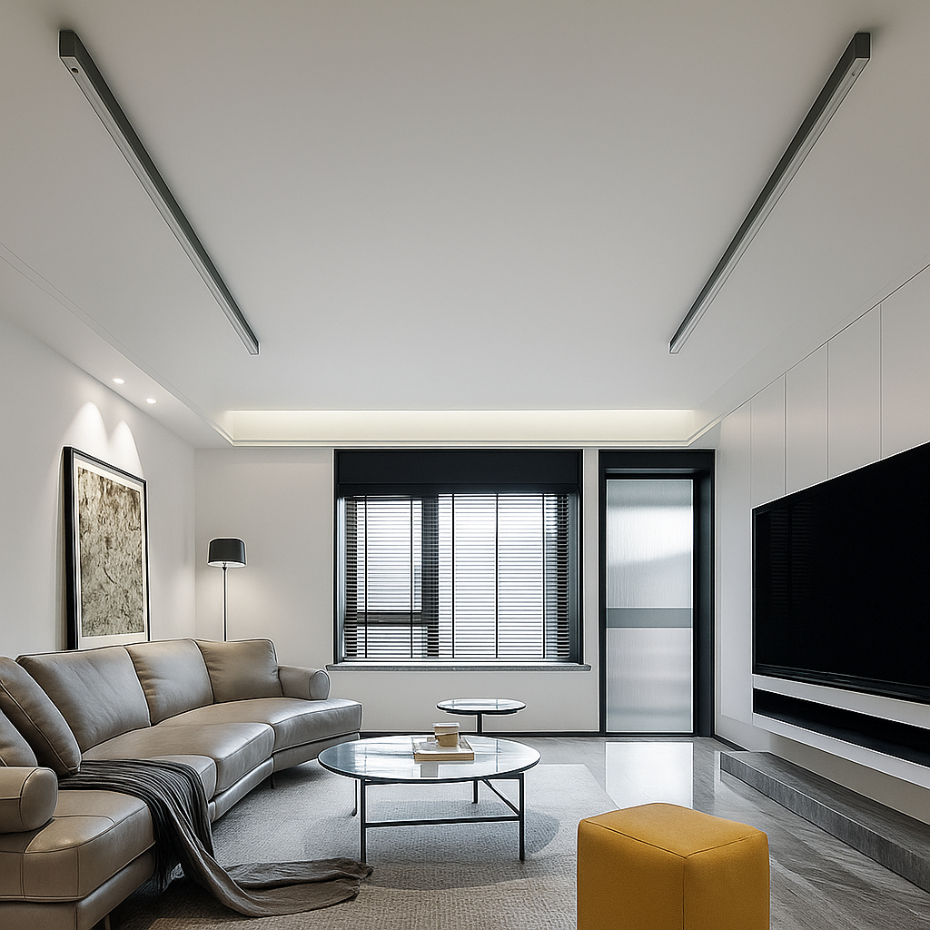 Linear Ceiling Light - Aluminium Flush Mount - Modern Style - Image 2
