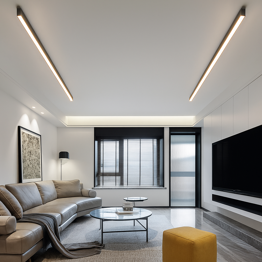 Linear Ceiling Light - Aluminium Flush Mount - Modern Style - Image 3
