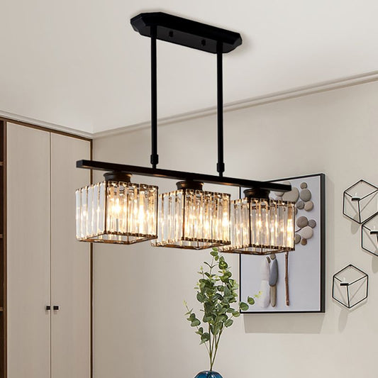 Linear Pendant Light - Multi-Light Fixture - Elegant Glass Shade - Contemporary Style - Image 1
