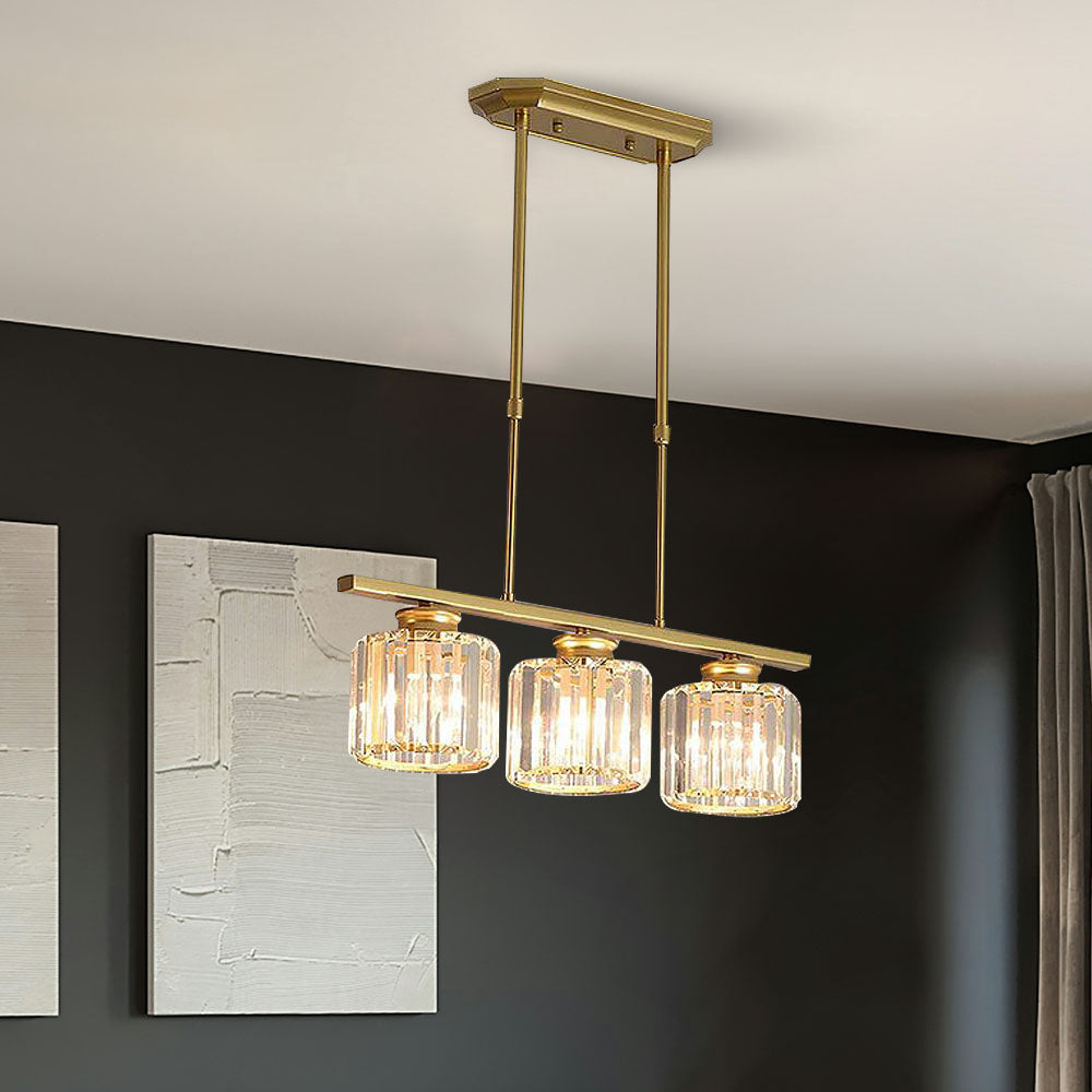 Linear Pendant Light - Multi-Light Fixture - Elegant Glass Shade - Contemporary Style - Image 10
