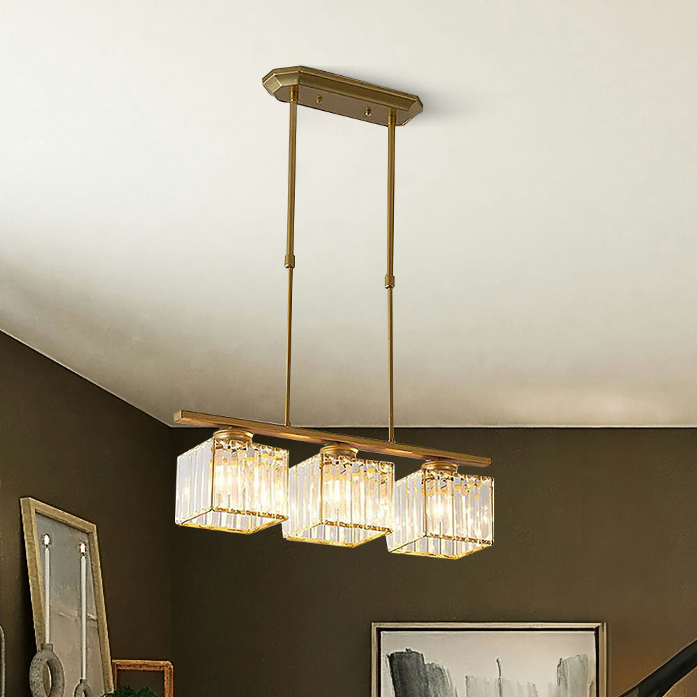 Linear Pendant Light - Multi-Light Fixture - Elegant Glass Shade - Contemporary Style - Image 11