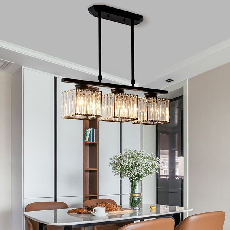 Linear Pendant Light - Multi-Light Fixture - Elegant Glass Shade - Contemporary Style - Image 2
