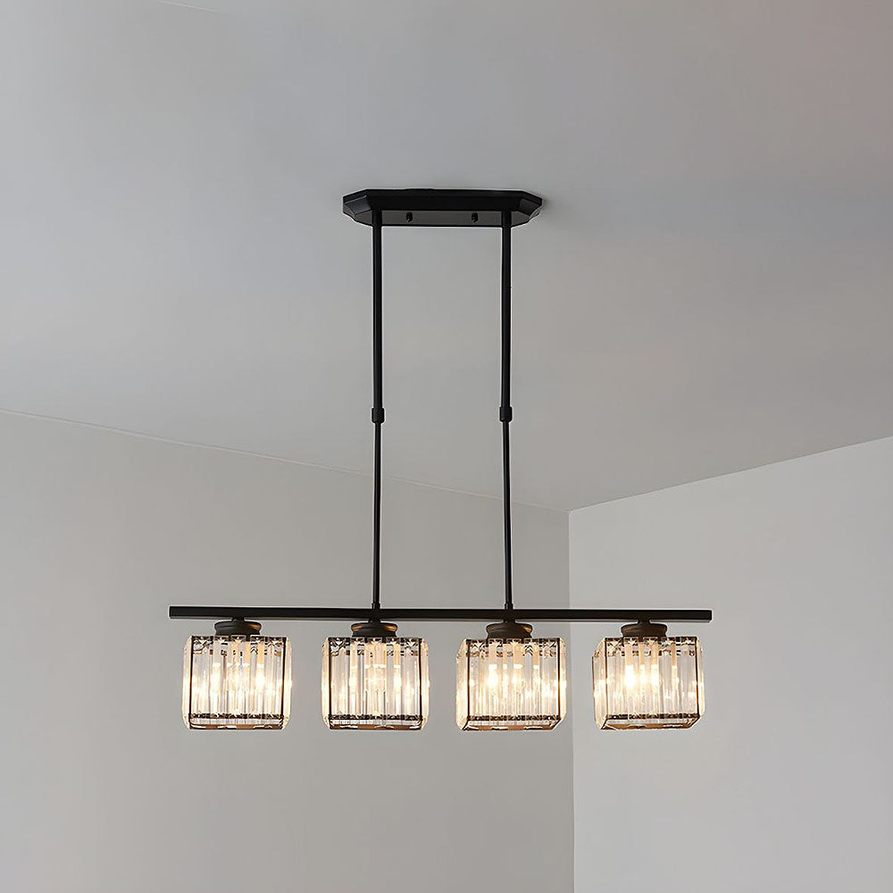 Linear Pendant Light - Multi-Light Fixture - Elegant Glass Shade - Contemporary Style - Image 3