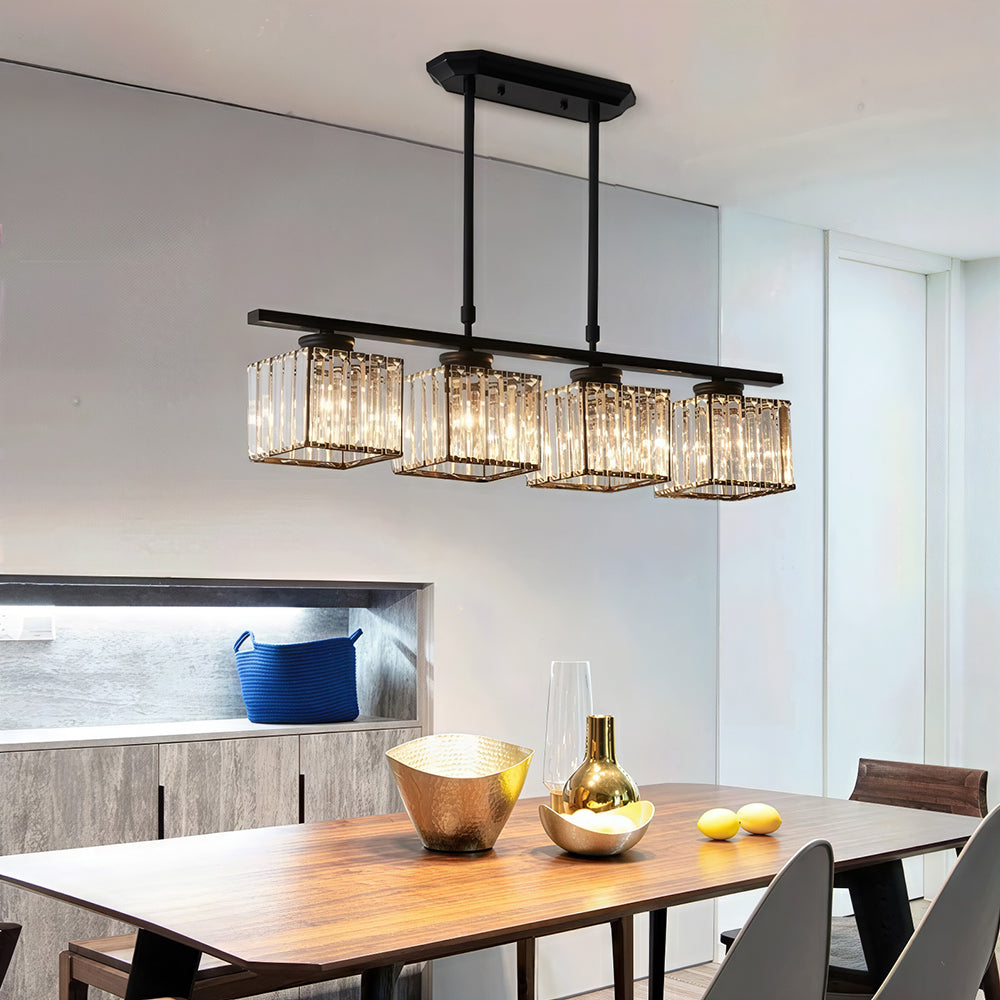 Linear Pendant Light - Multi-Light Fixture - Elegant Glass Shade - Contemporary Style - Image 4