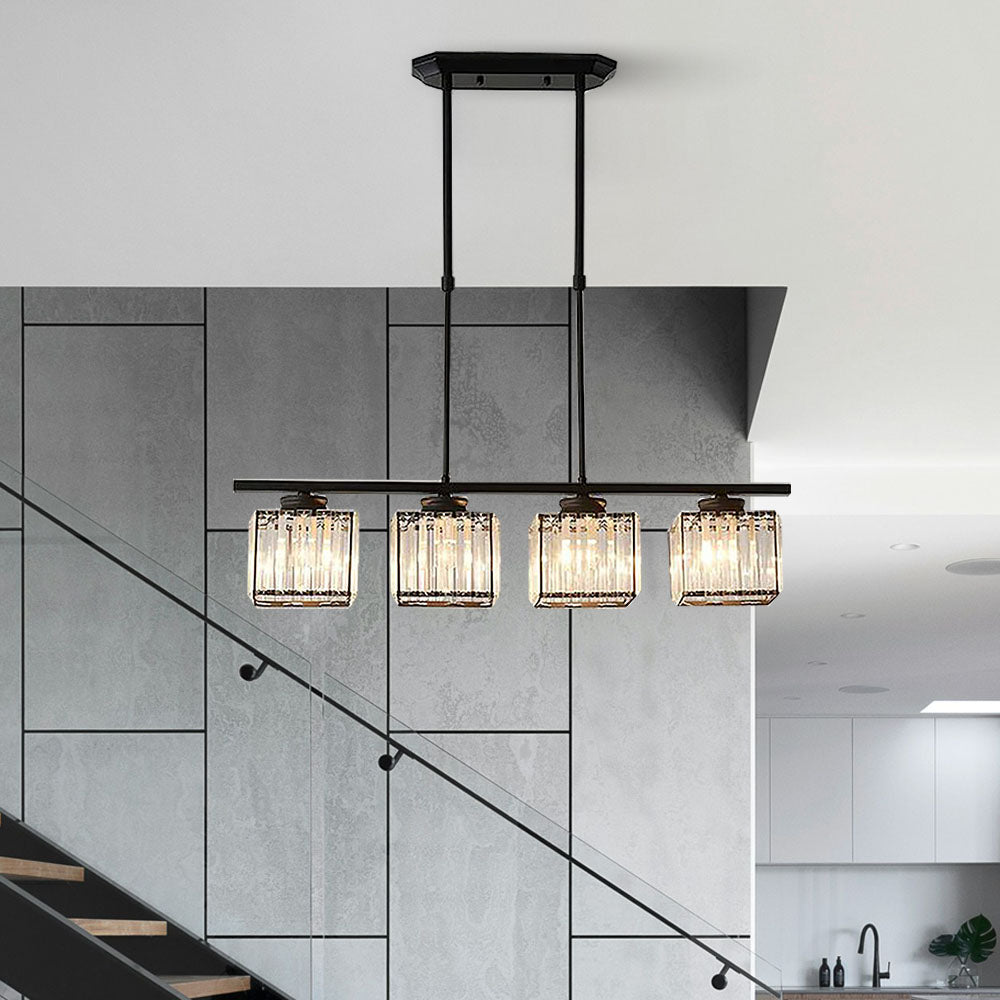 Linear Pendant Light - Multi-Light Fixture - Elegant Glass Shade - Contemporary Style - Image 5