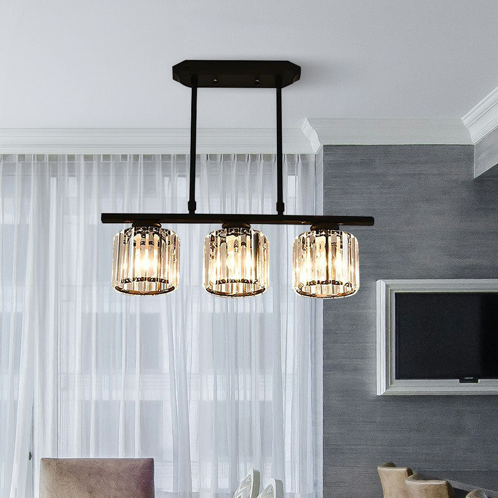 Linear Pendant Light - Multi-Light Fixture - Elegant Glass Shade - Contemporary Style - Image 6