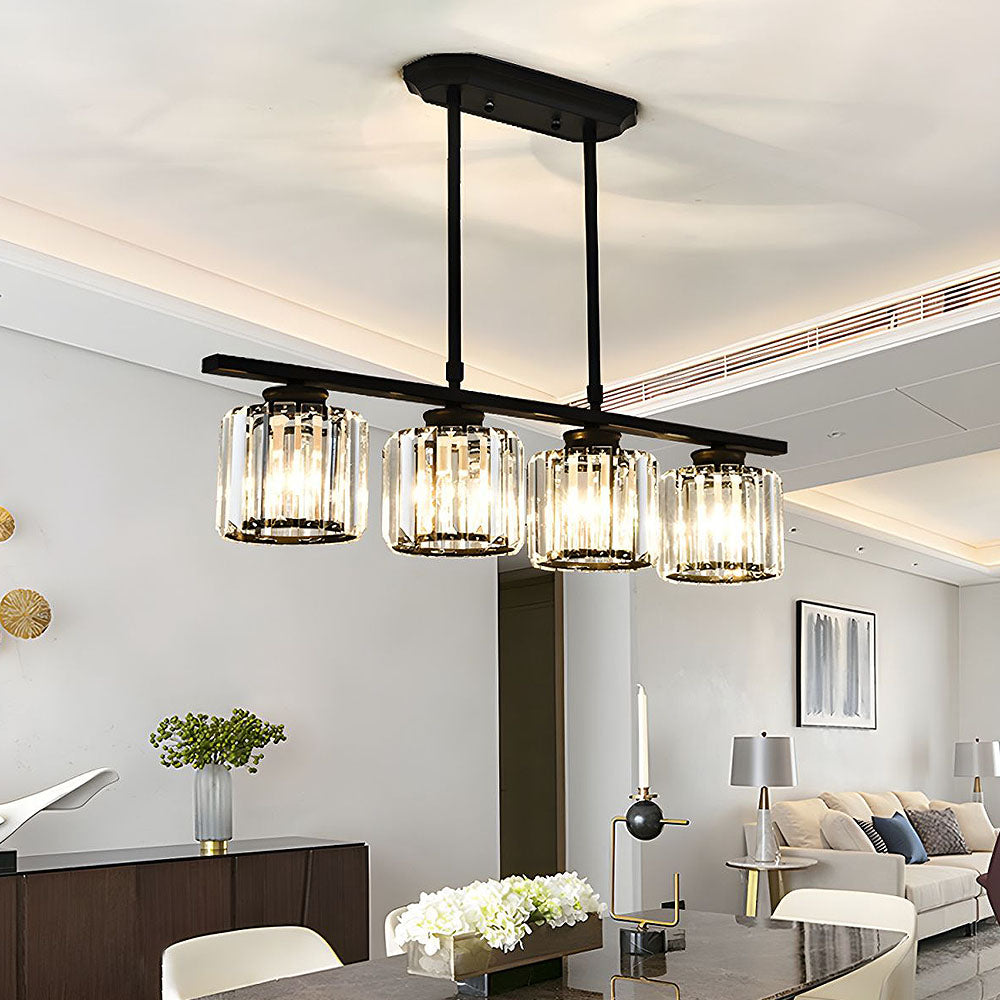 Linear Pendant Light - Multi-Light Fixture - Elegant Glass Shade - Contemporary Style - Image 7