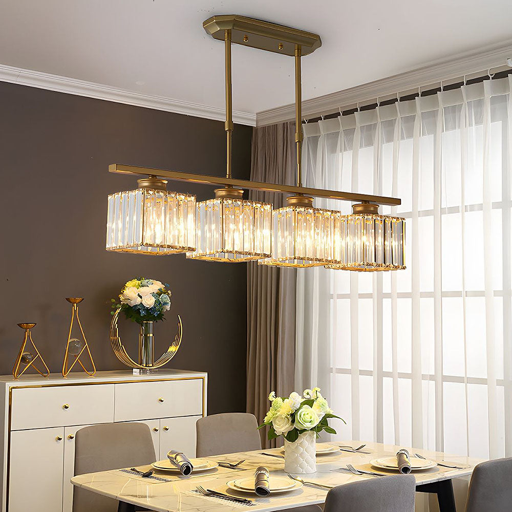 Linear Pendant Light - Multi-Light Fixture - Elegant Glass Shade - Contemporary Style - Image 8