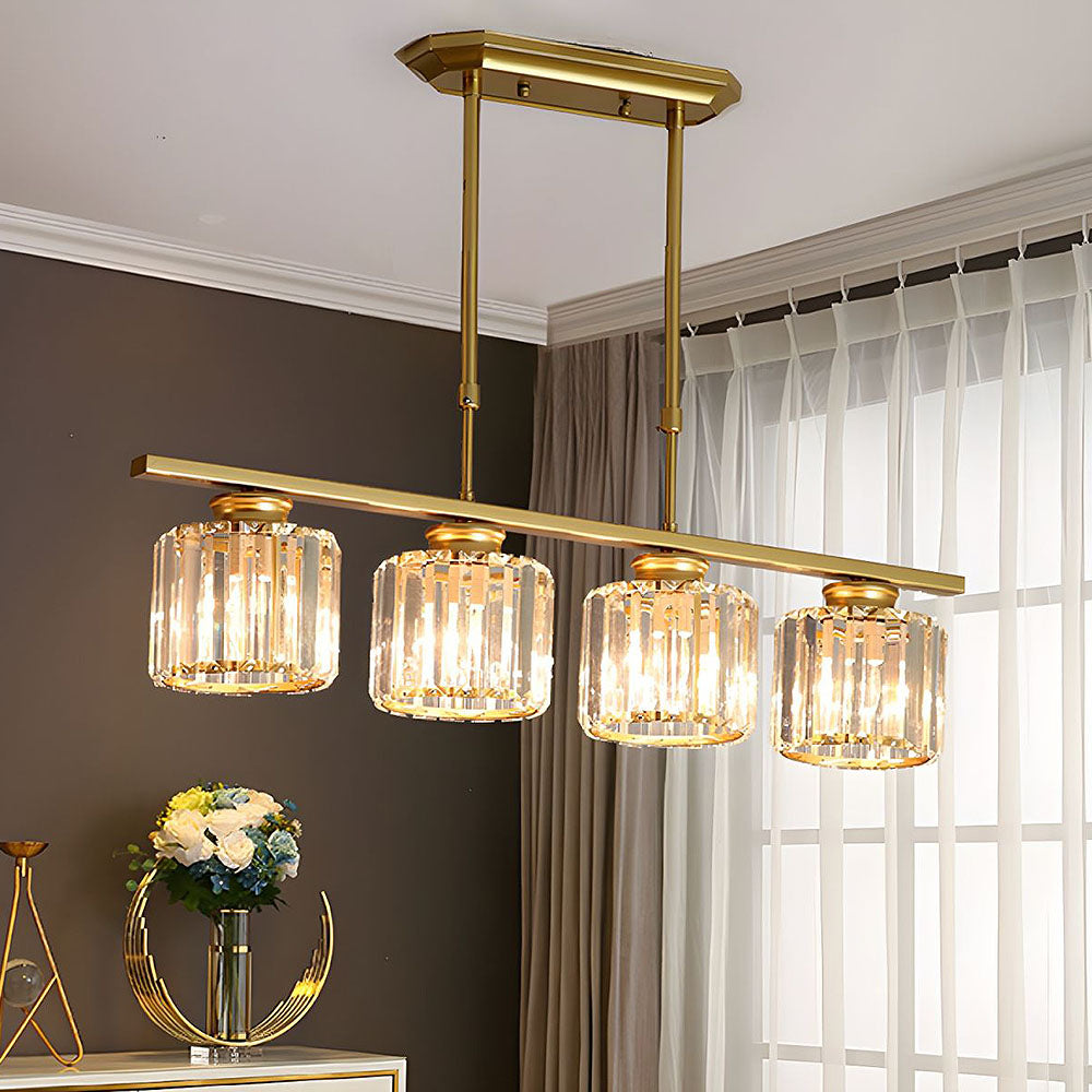Linear Pendant Light - Multi-Light Fixture - Elegant Glass Shade - Contemporary Style - Image 9