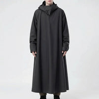 Long Hooded Riding Rain Jacket
