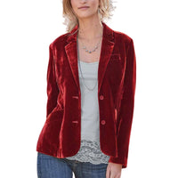 Long-Sleeve Blazer with Lapel Collar and Pockets