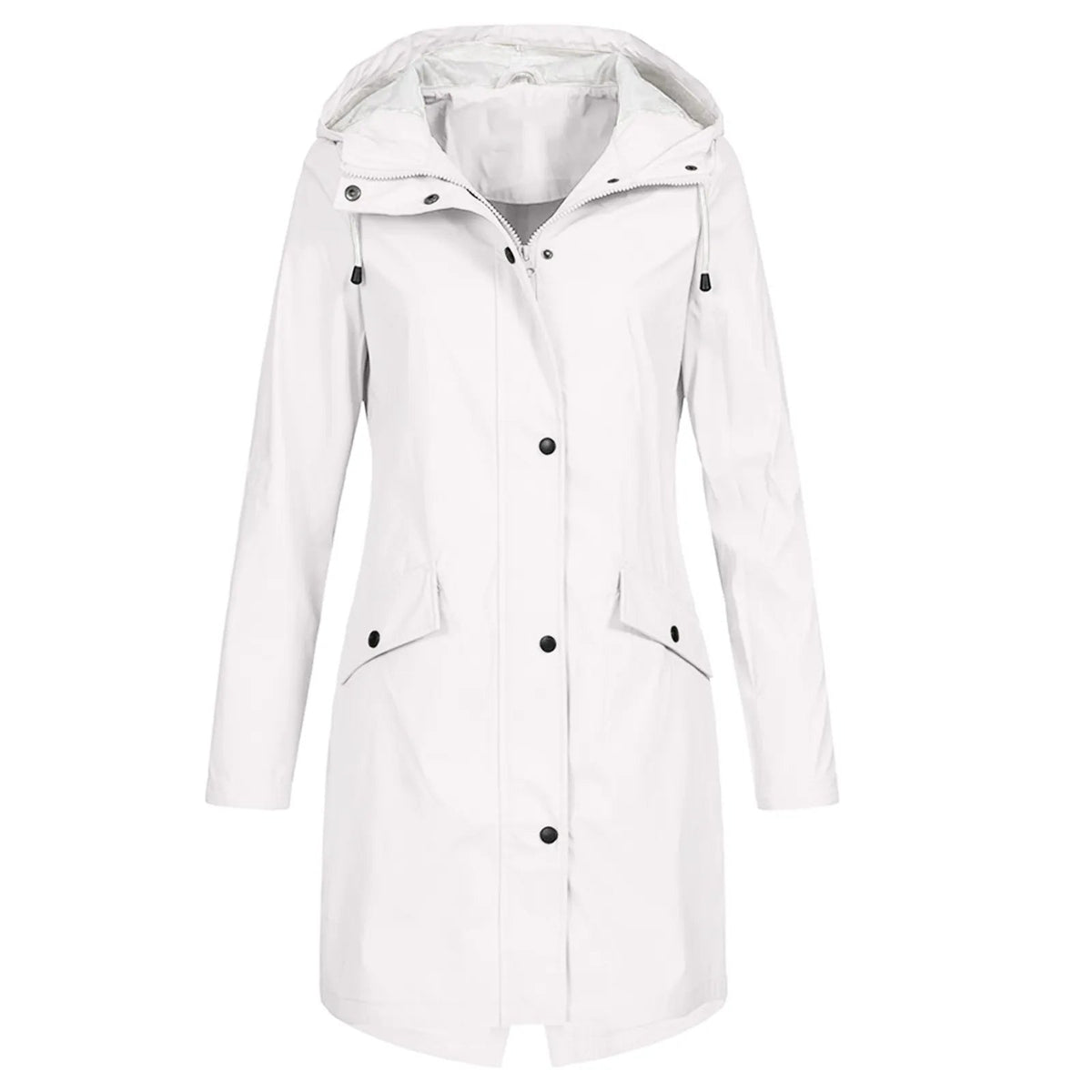 Long Waterproof Hooded Raincoat