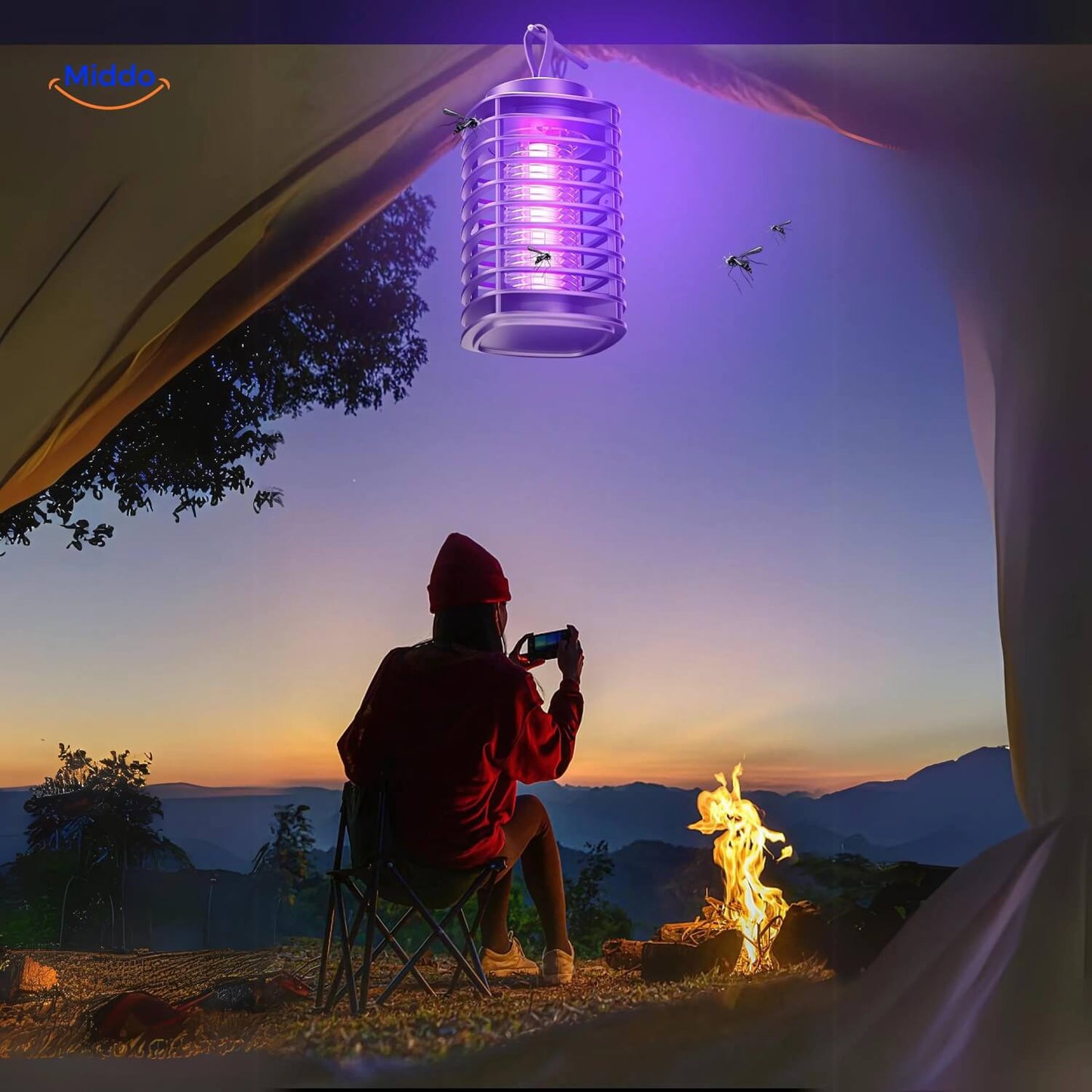 LumiZap | Electric UV Insect Zapper with USB, Ideal for Living Room and Bedroom