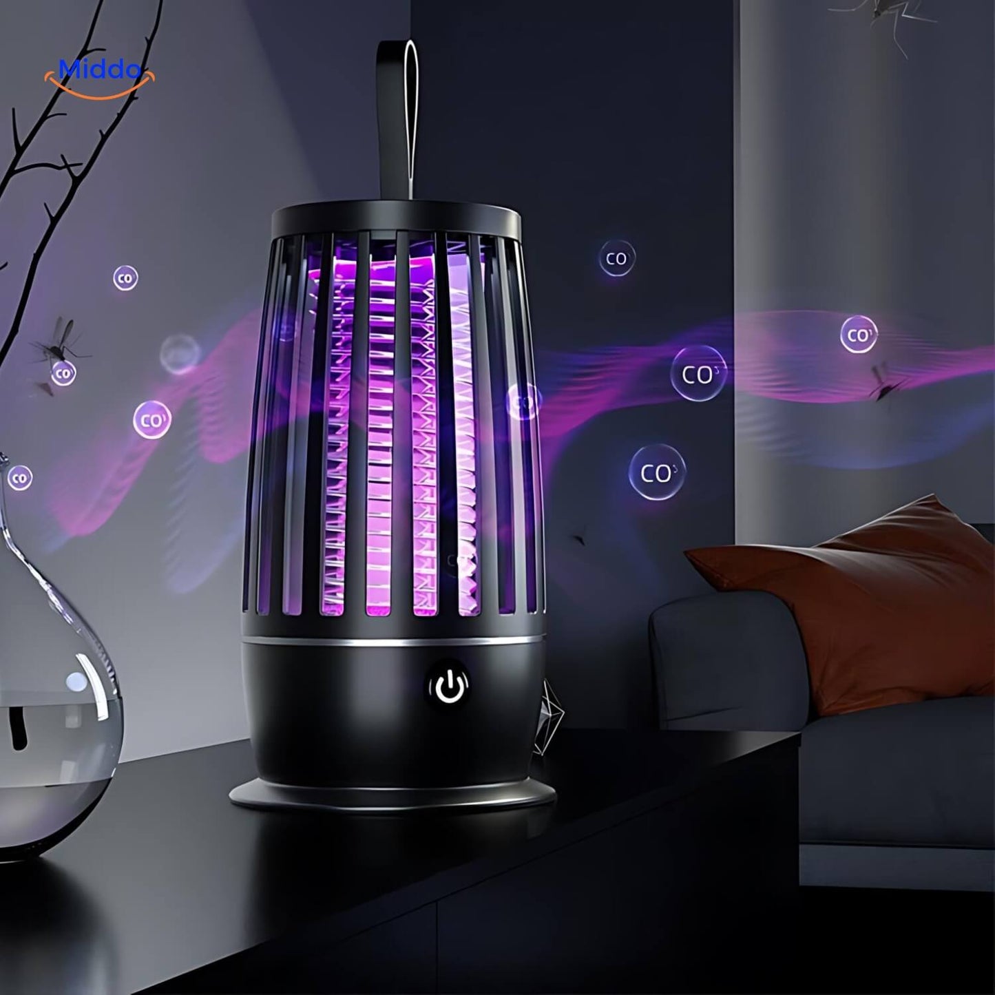 LumiZap | Electric UV Insect Zapper with USB, Ideal for Living Room and Bedroom
