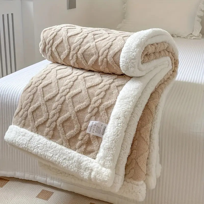Luxurious Snuggle Sherpa Blanket for All Seasons