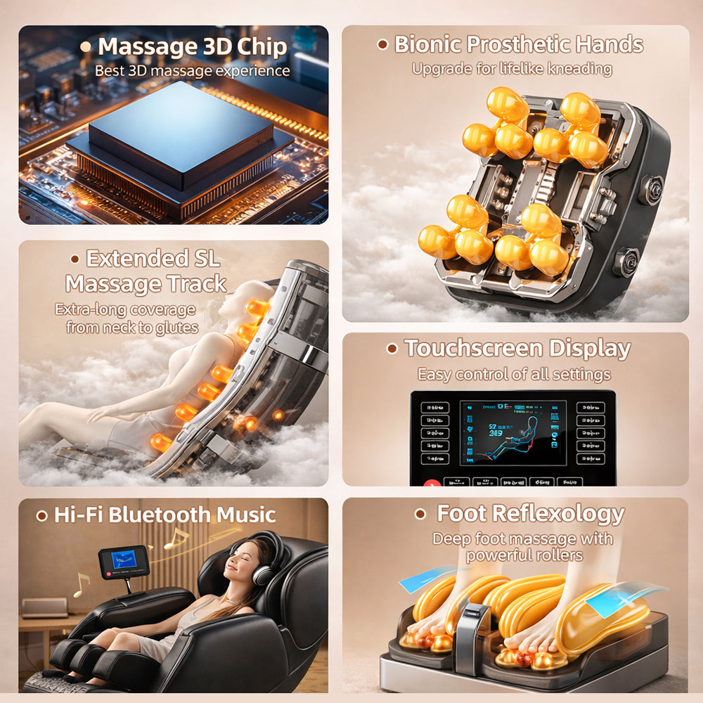 Luxury Massage Chair – with Zero Gravity, Heat and Full Body Massage - Model 988E