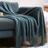 Luxury Merino-Style Blanket with Tassels for Ultimate Comfort