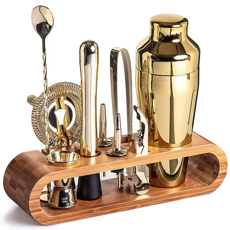 Luxury Metallic Bar Kit – Cocktail Set for Mixology