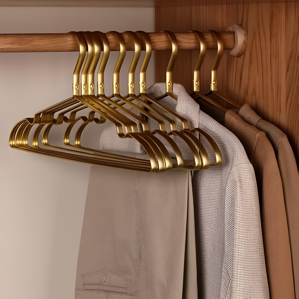 Luxury Non-Slip Aluminium Hangers – Organization & Style for the Wardrobe