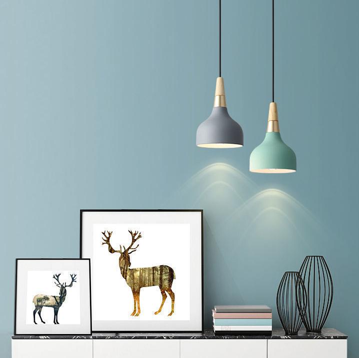 Macaron Style Metal Pendant Light - Modern Elegant Hanging Lamp - Image 2