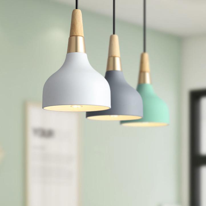 Macaron Style Metal Pendant Light - Modern Elegant Hanging Lamp - Image 4