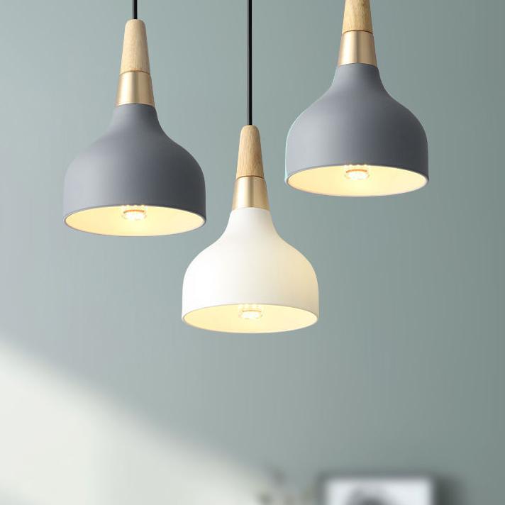 Macaron Style Metal Pendant Light - Modern Elegant Hanging Lamp - Image 5