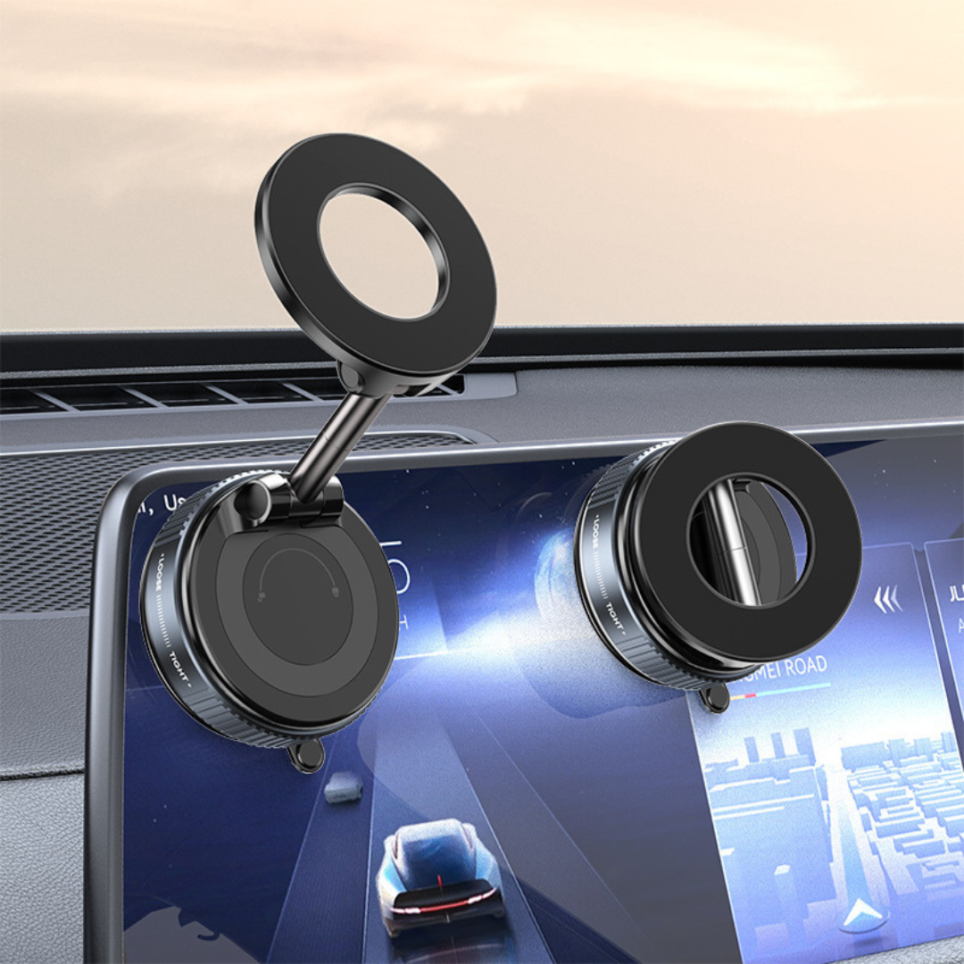 Magnetic Suction Cup - Extendable 360° Phone Holder with Vacuum Lock