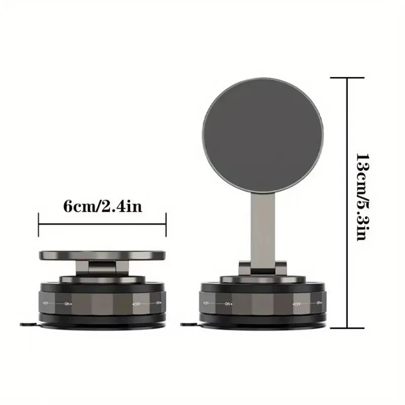 Magnetic Suction Cup - Extendable 360° Phone Holder with Vacuum Lock