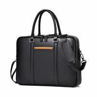 Manhattan Leather Business Laptop Briefcase Crossbody Handbag
