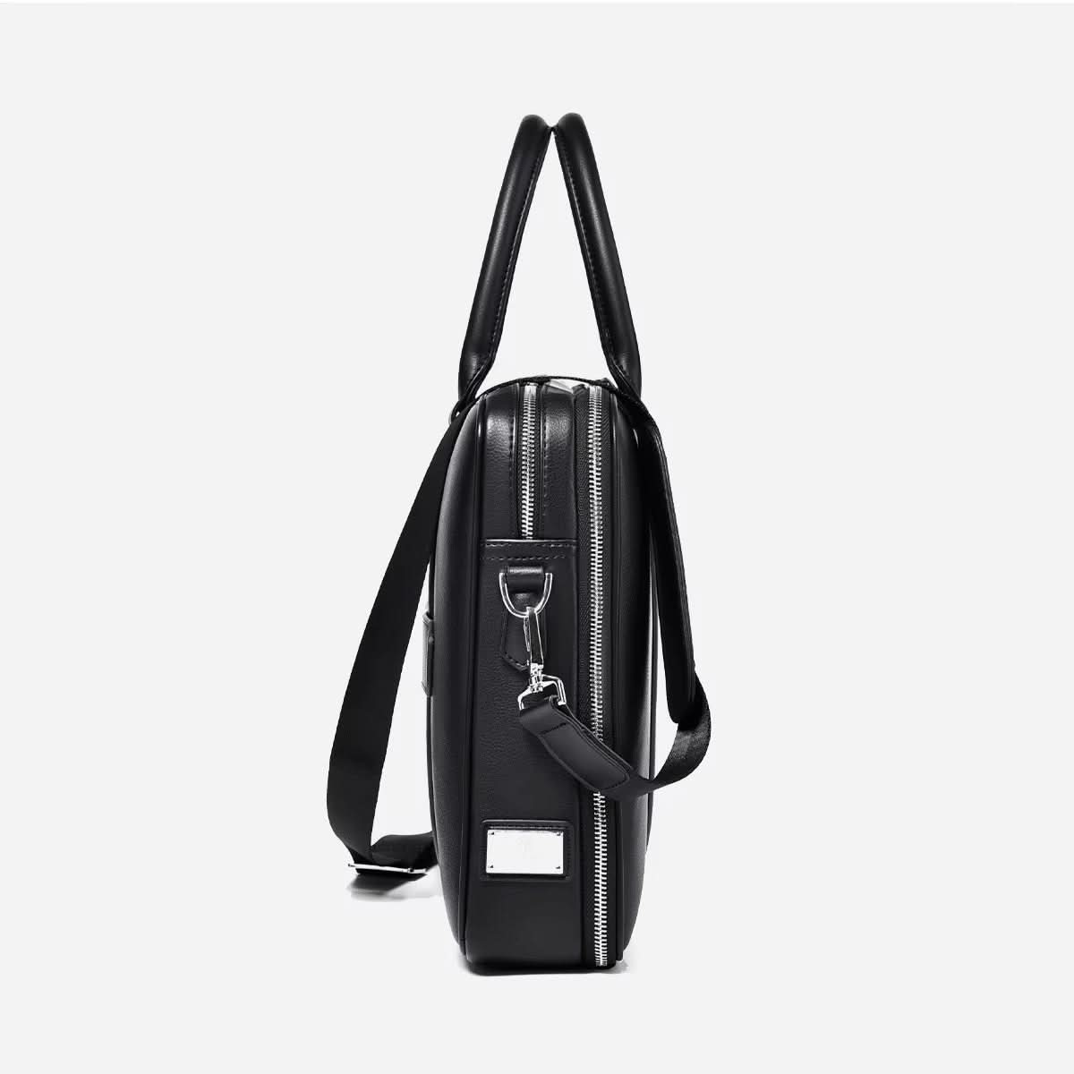 Manhattan Leather Business Laptop Briefcase Crossbody Handbag